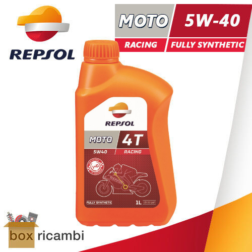 OLIO MOTORE REPSOL MOTO SINTETICO 4T RACING 5W40 100% SINTETICO - 1 LITRO LT