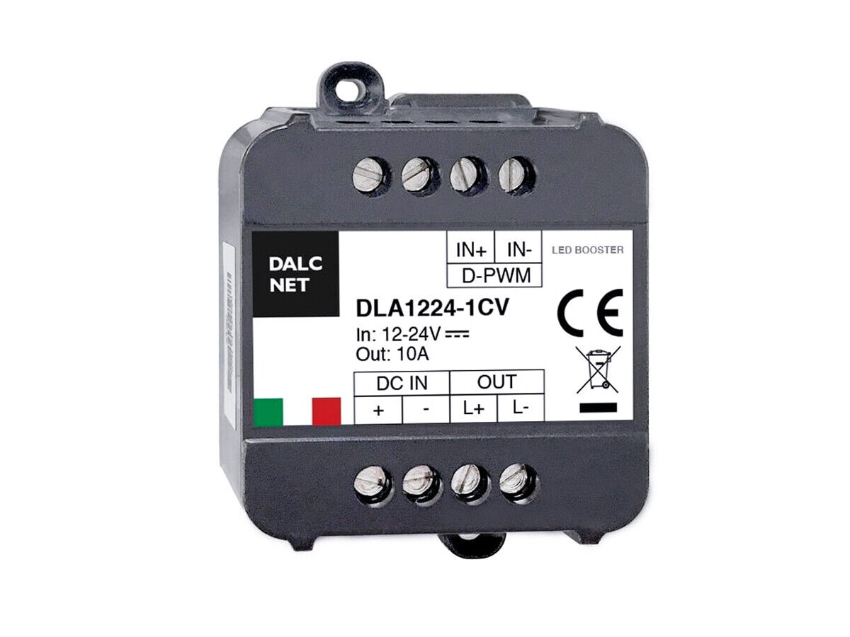 Dalcnet Easy Booster Led Amplificatore Segnale PWM DC 12V 24V 10A CV DLA1224-1C