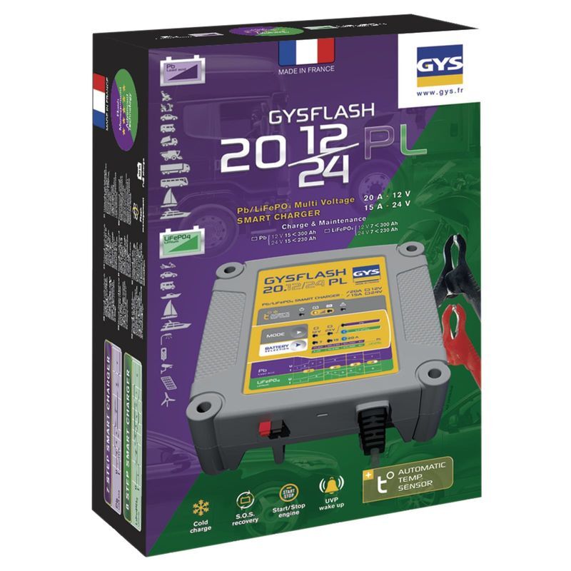 Caricabatterie 20A 12V/24 - Gysflash 20.12/24 Pl
