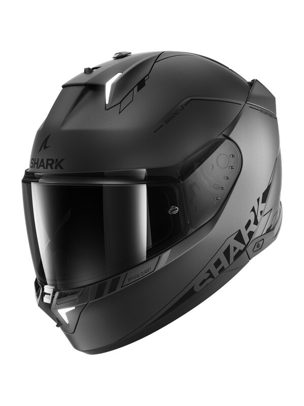 CASCO SHARK INTEGRALE SKWAL I3  DARK SHADOW EDITION NERO GRIGIO OPACO TAGLIA M