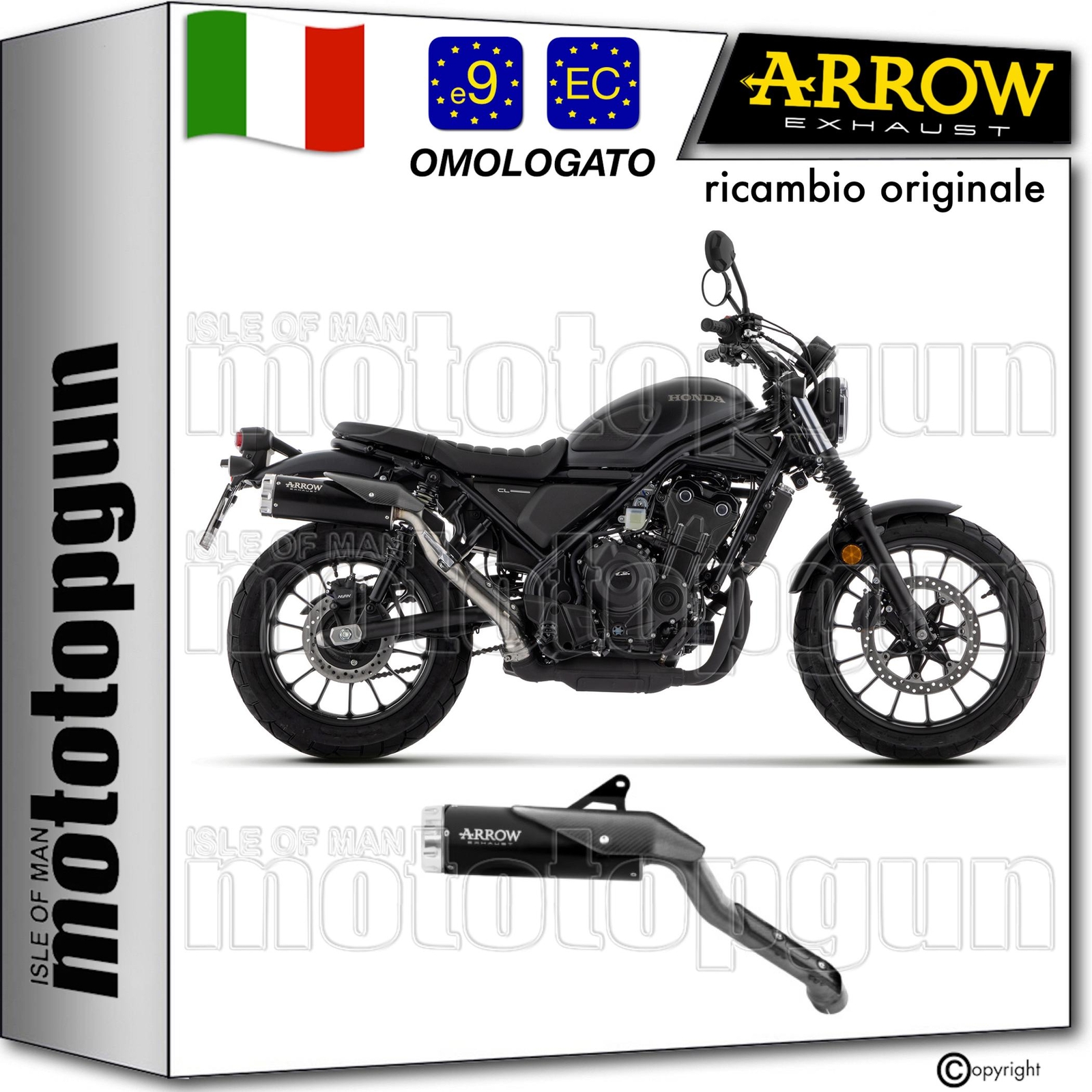 ARROW SCARICO OMOLOGATO REBEL NERO FONDELLO HONDA CL 500 2024 24
