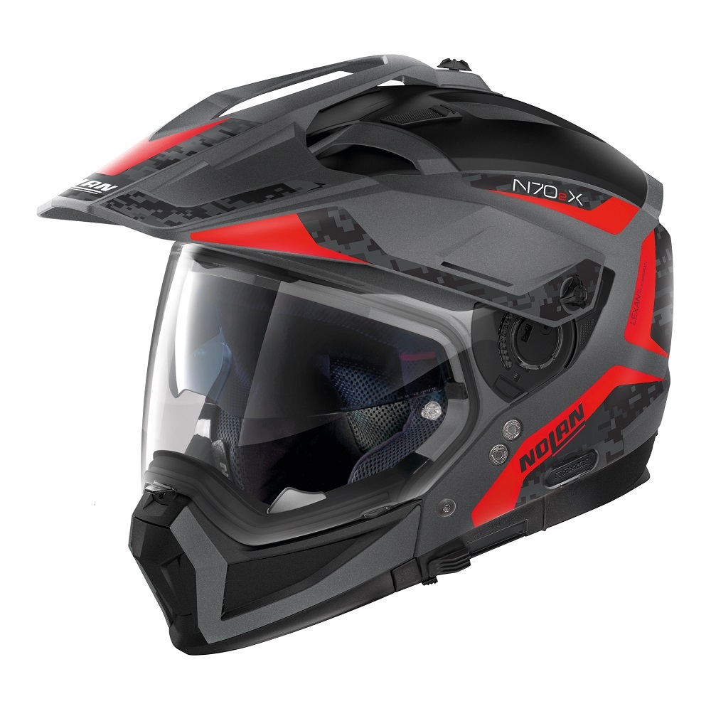 CASCO SCOMPONIBILE NOLAN N70-2 X TORPEDO N-COM 042 NERO ROSSO TAGLIA XXL