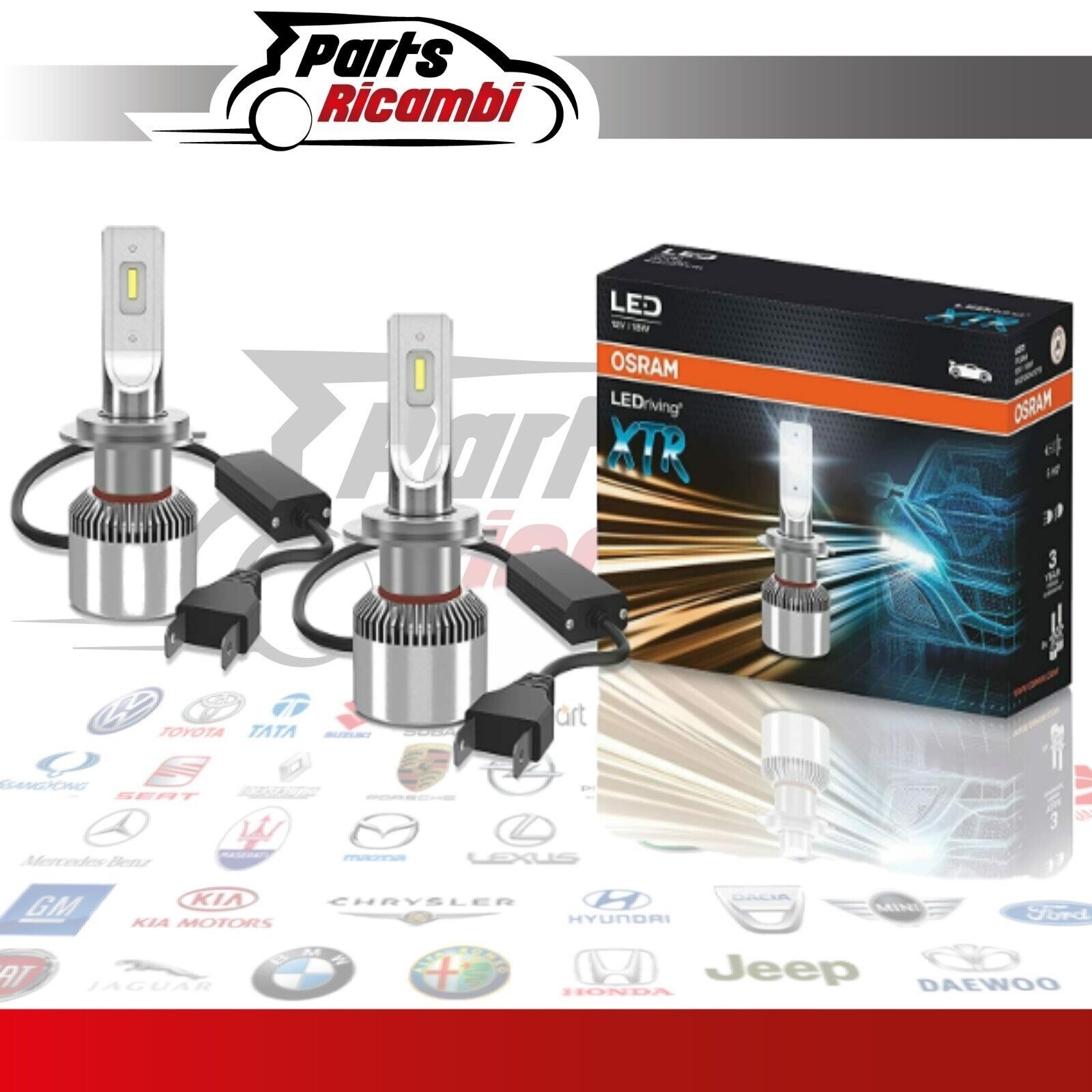KIT LAMPADE OSRAM LEDriving XTR, ≜H7 LAMPADE PER FARI, H7 LED 64210DWXTR