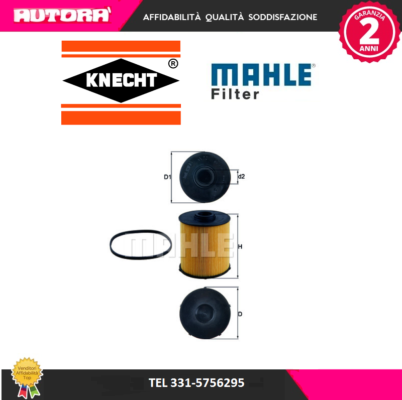 KX70D Filtro carburante (MARCA-MAHLE)..