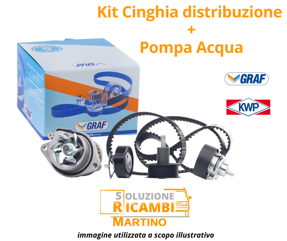 Kit Cinghia Distribuzione + Pompa Acqua Graf-KWP Ducato Astra Insigna 1.9 e 2.0
