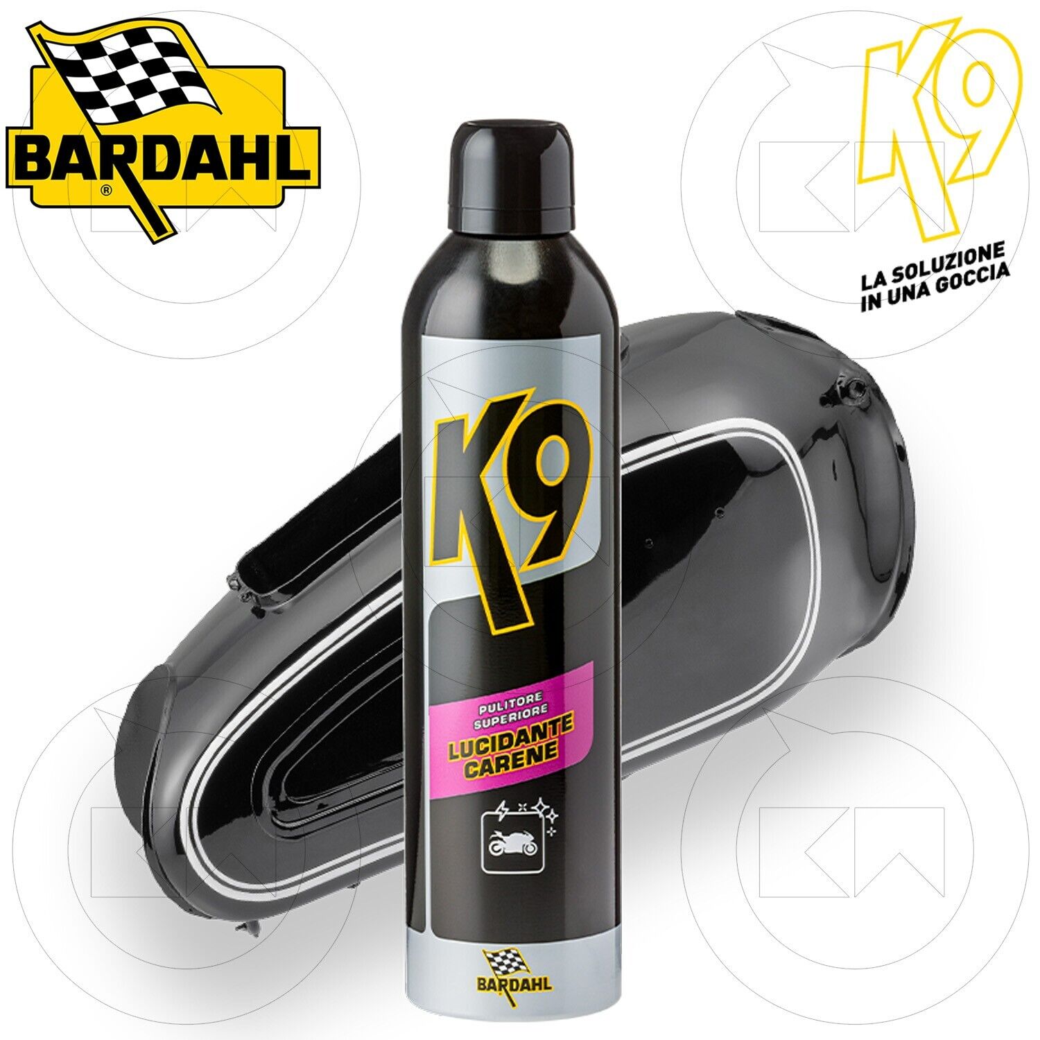 BARDAHL K9 PULITORE SUPERIORE LUCIDANTE CARENE SPRAY 400ml PULIZIA GOMME