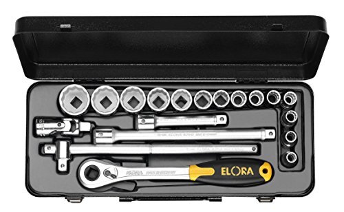 Elora chiave-set 1,27 cm, dodici punte, 19 teilig, 10-32 mm, 770-LINDMU, (i3R)