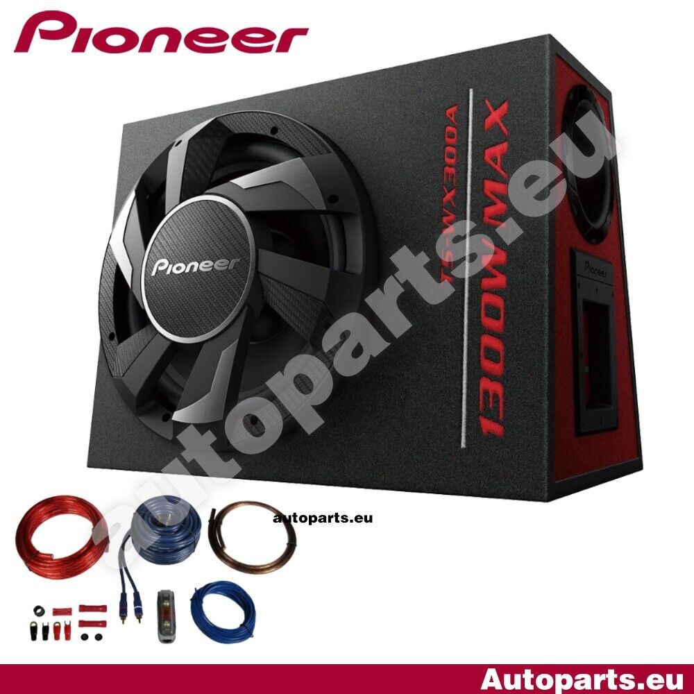 Pioneer TS-WX300A Subwoofer Amplificato 1300Watt Bagagliaio con Cavi Montaggio