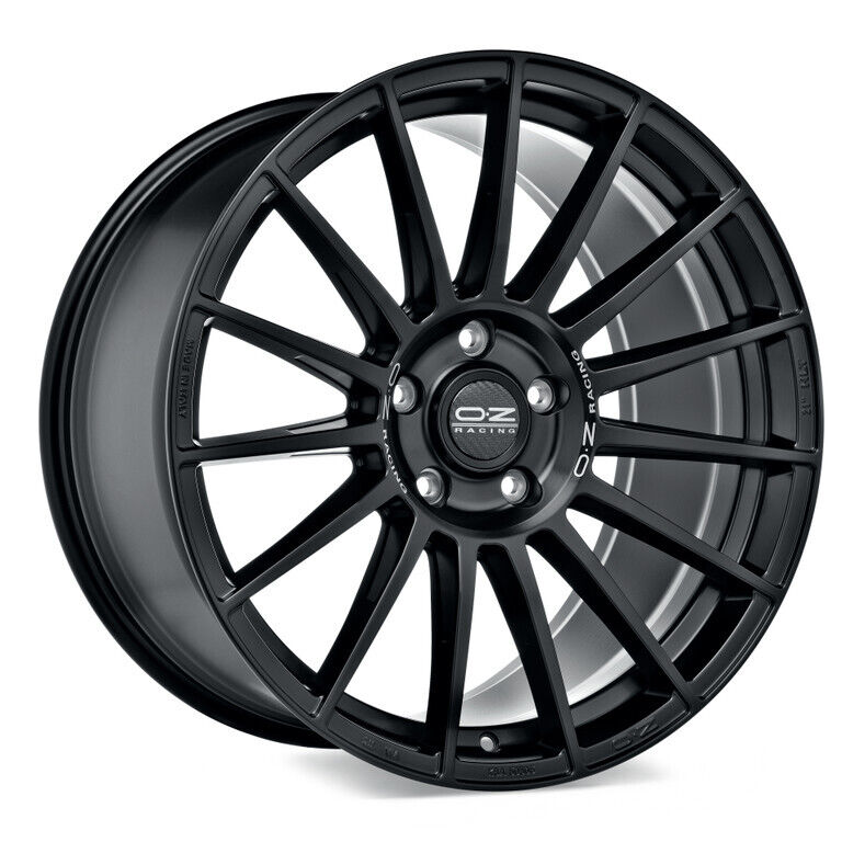 CERCHI IN LEGA OZ SUPERTURISMO DAKAR MATT BLACK SILVER LETTERING    10x20 5x127,