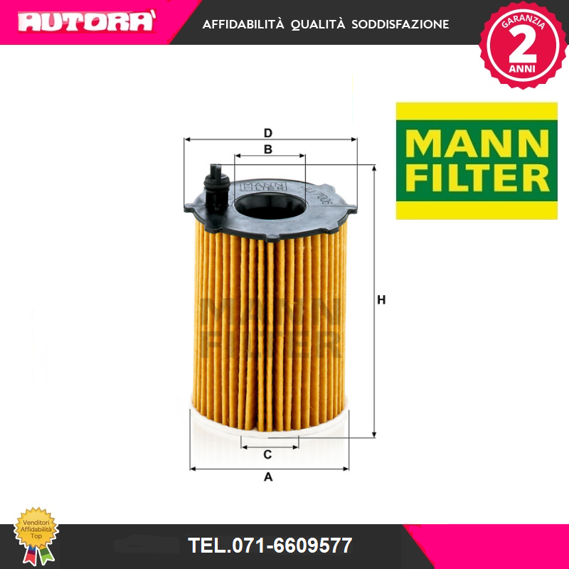HU7006Z Filtro olio (MARCA MANN FILTER).
