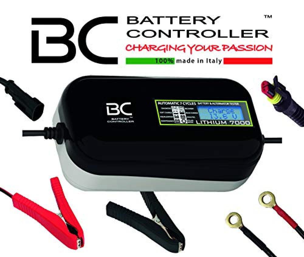 (TG. 7 A - Litio + Monitor LCD) BC LITHIUM 7000-12V 7A - Caricabatteria e manten