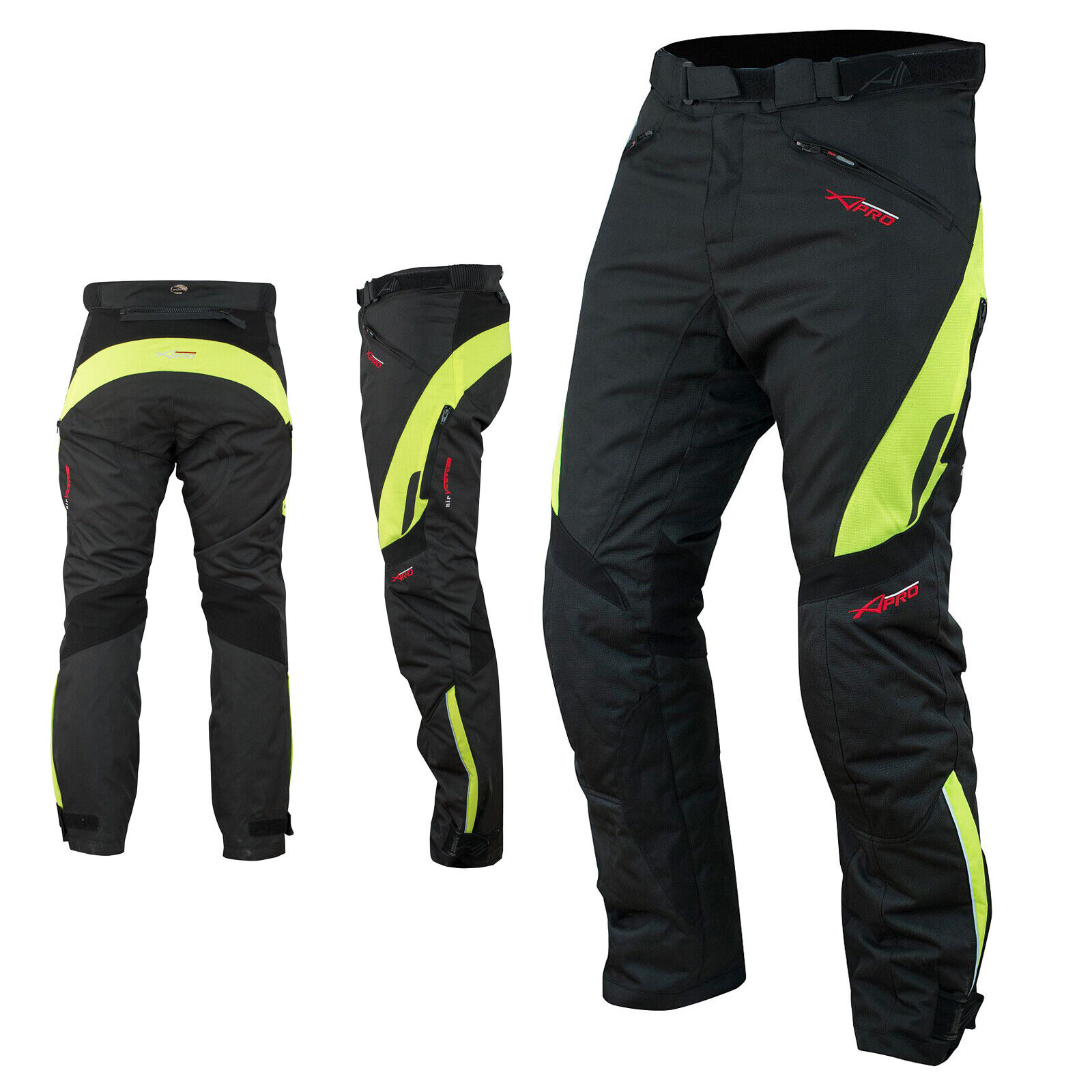 Waterproof Motorcycle Motorbike Textile Ladies Cordura Trousers Fluo Size 30