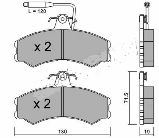 PASTICCHE PASTIGLIA FRENI ANTERIORI ALFA FIAT PEUGEOT DUCATO AR6 C25 TALENTO J5