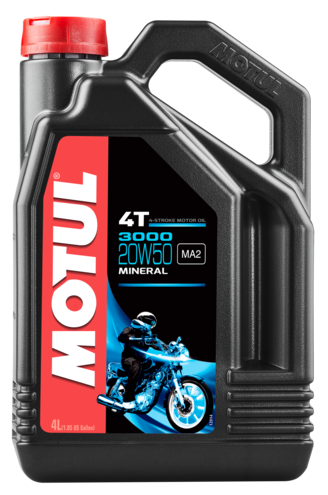 Motul 3000 20W50 Road V-Twin MA2 Jaso T903 Olio Motore moto 4 Litri
