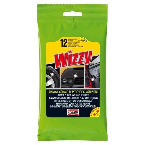 WIZZY RINNOVA GOMME PLASTICHE E GUARNIZIONI - CONFEZIONE 12 SALVIETTINE