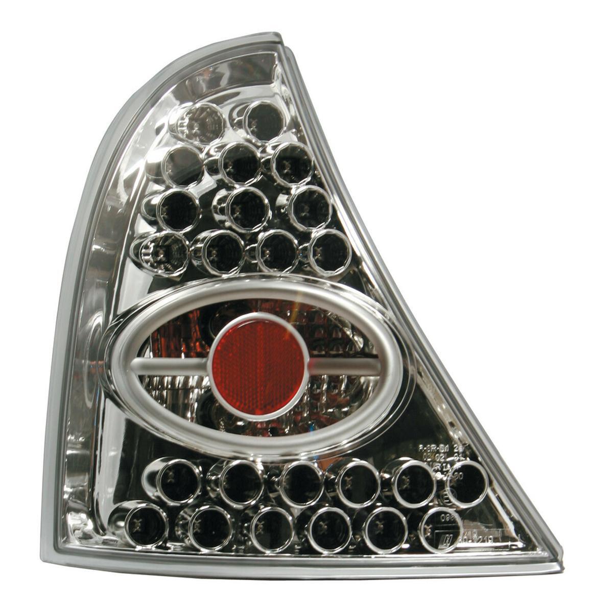 09014 Coppia fanali posteriori LED Renault Clio (4/98>) Cromo 1pz