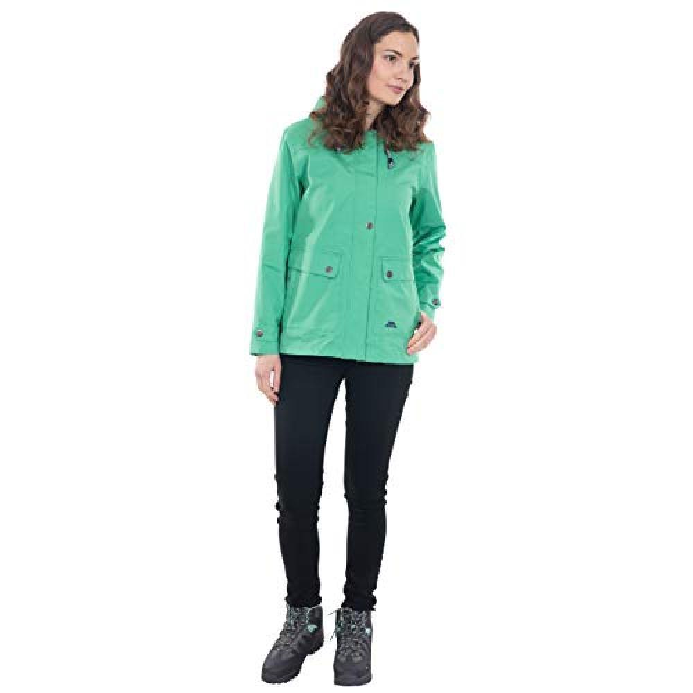 (TG. XXS) Trespass SEAWATER, Giacca Impermeabile Donna, Clover, XXS - NUOVO
