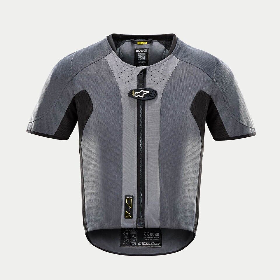 ✅ ALPINESTARS GILET MOTO AIRBAG TECH-AIR 5 GRIGIO/GIALLO FLUO TAGLIA XS 🆕NEW🆕