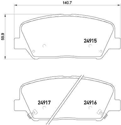 BREMBO P 30 065X Kit pastiglie freno per HYUNDAI GENESIS Coupé, GRANDEUR (HG), i