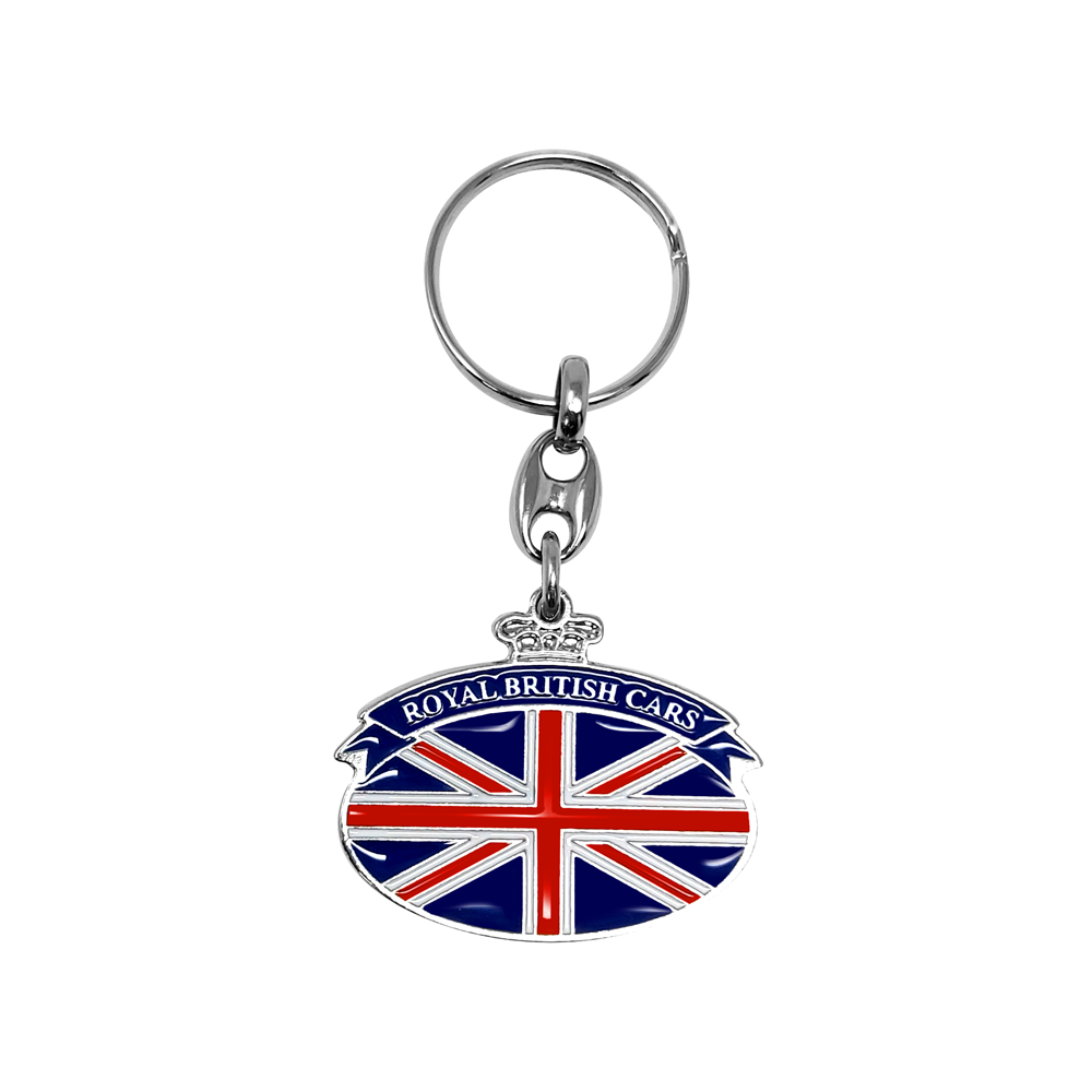 Portachiavi per Auto Royal British Car in Metallo, 45 mm