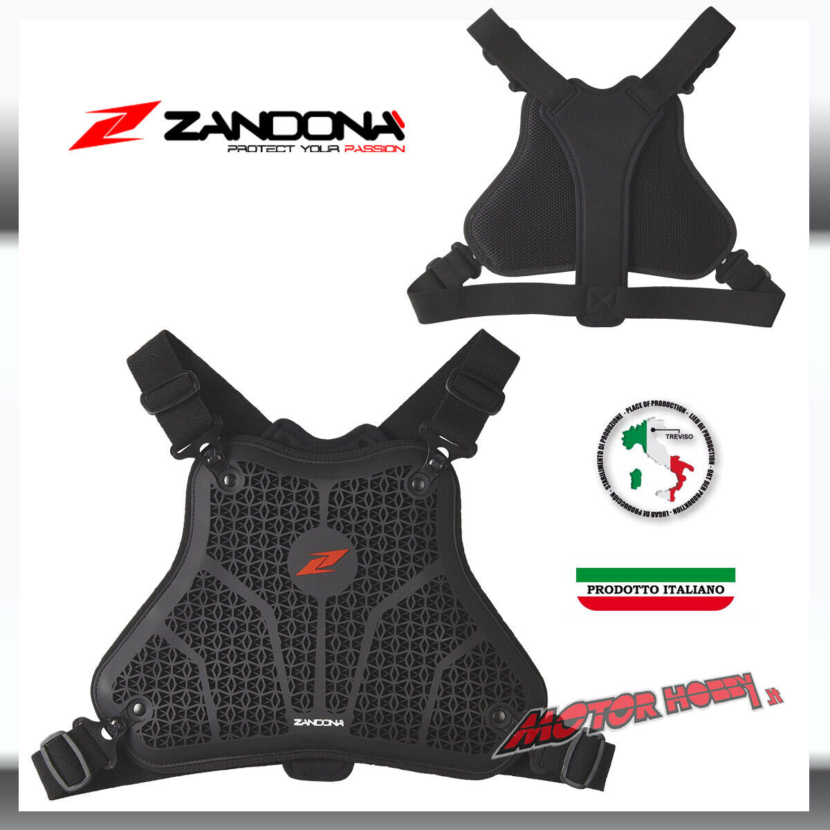 PROTEZIONE PETTO ZANDONA’ NETCUBE CHEST GT LIVELLO 2 NERO TAGLIA L/XL
