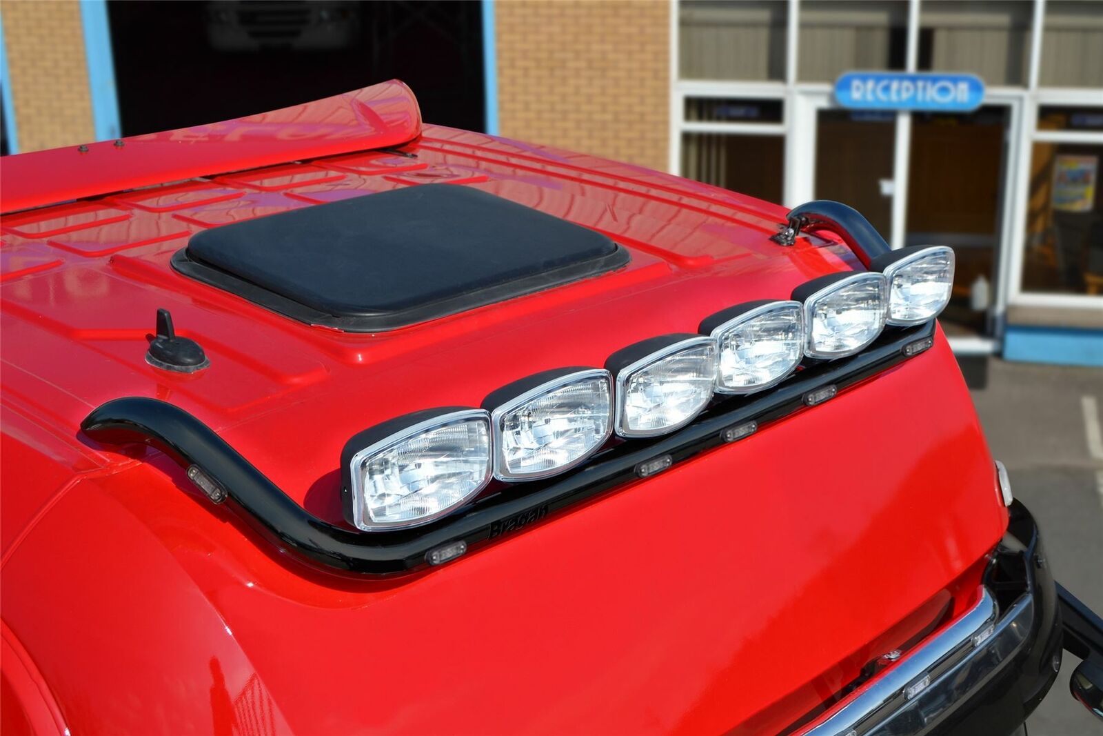 Barra Tettuccio + Colore LED + Jumbo Punti Per DAF xf 95 Superspace Acciaio Nero