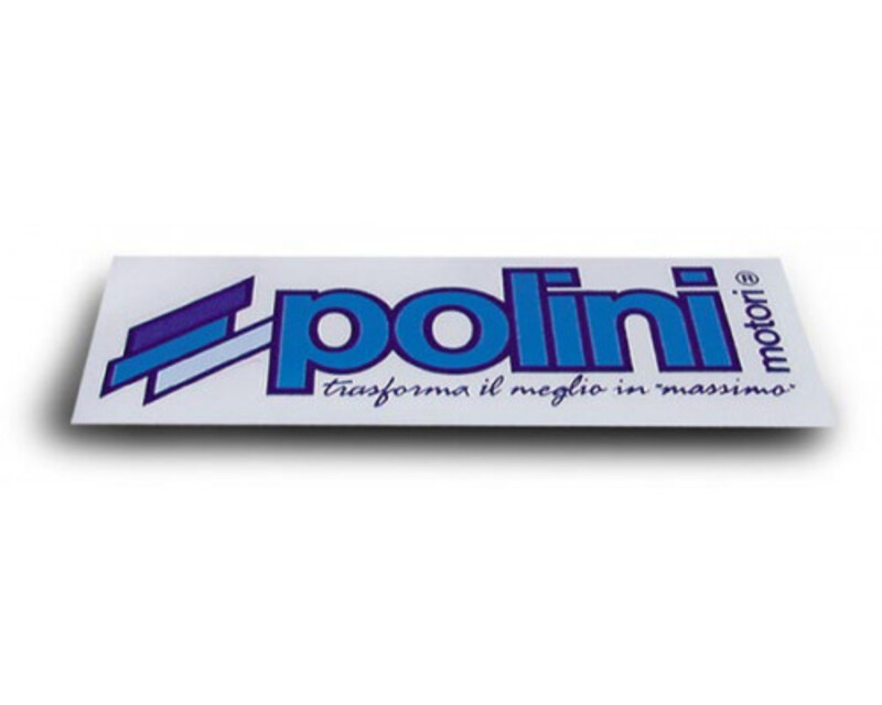 Sticker Rettangolare POLINI Blue Line 12x4cm per Moto Ricambi Ciclomotore