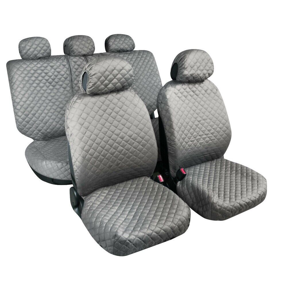 Kit completo coprisedili fodere auto universali Biba in cotone. Colore grigio