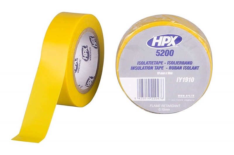 Nastro Adesivo Isolante HPX Giallo per Moto Ricambi Ciclomotore Accessori