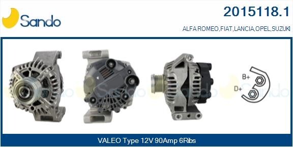 SANDO 2015118.1 Alternatore uguale a 113722 - 2015118.1