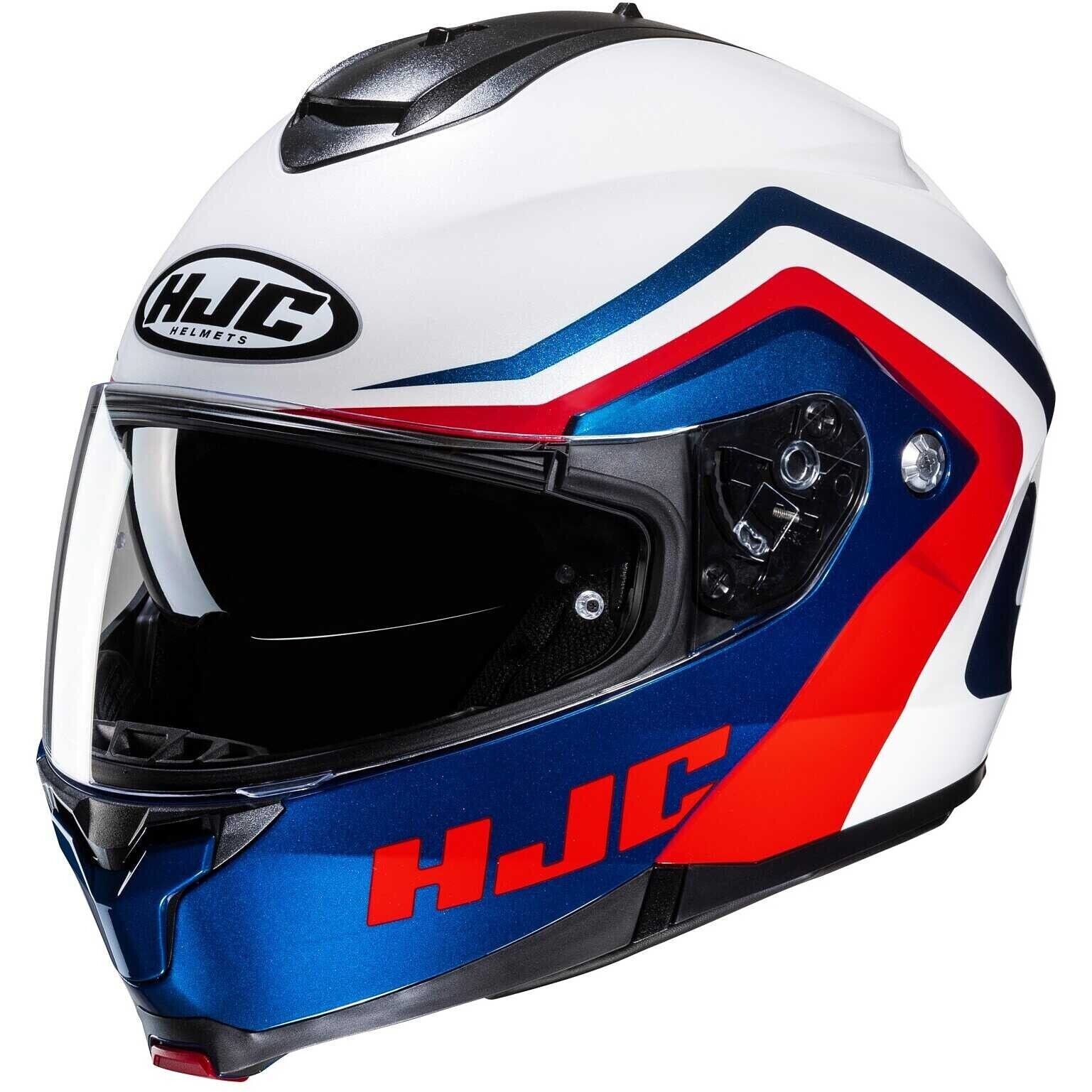 CASCO HELMET MODULARE 22.06 HJC C91N NEPOS MC21 BIANCO BLU ROSSO TG S