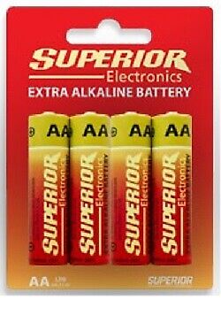 Batteria alcalina Alkaline AAA 1.5 V 4 pezzi  Blister Superior -  - Superior
