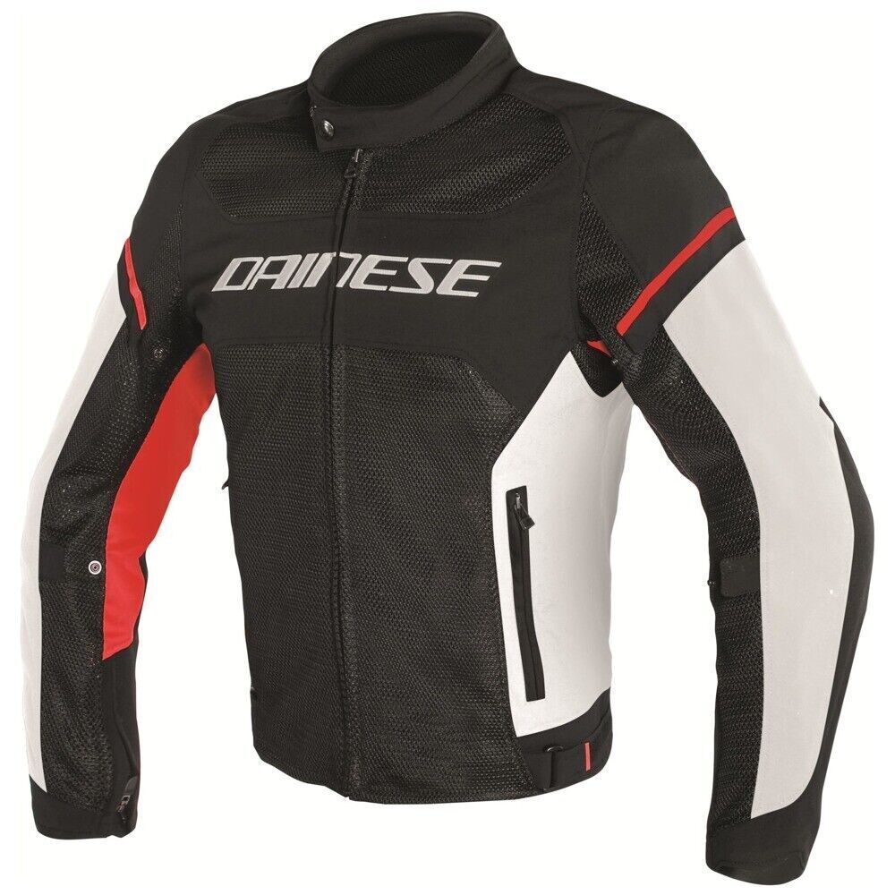 Giacca in tessuto moto DAINESE AIR FRAME D1 TEX nero/bianco/rosso - taglia 56