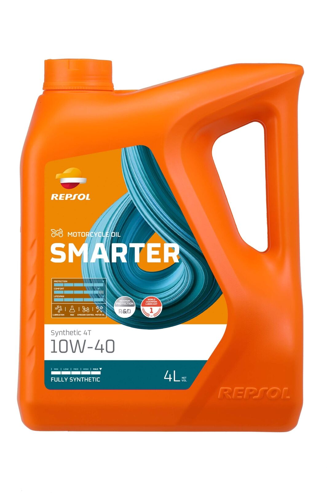 Caraffa Repsol Smarter Synthetic 4t 10w-40 4l Moto Motore Ricambi