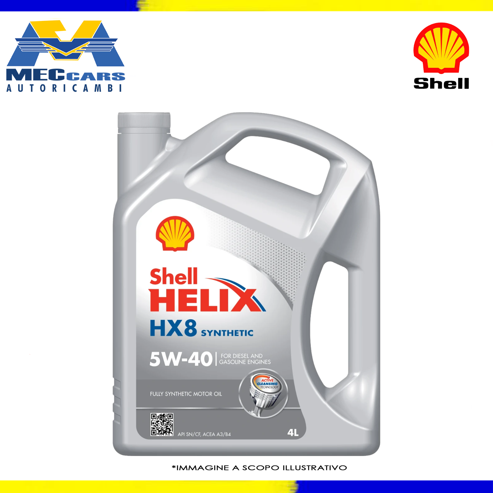 4 LITRI SHELL HELIX HX8 5W40 OLIO MOTORE SINTETICO DIESEL BENZINA ACEA A3/B4