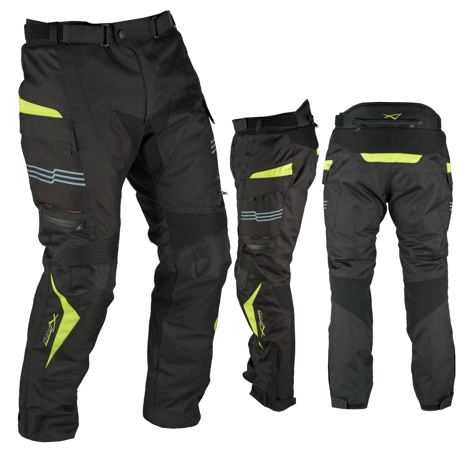 Motorcycle Trousers Waterproof Motorbike Textile Thermal Fluo Size 38