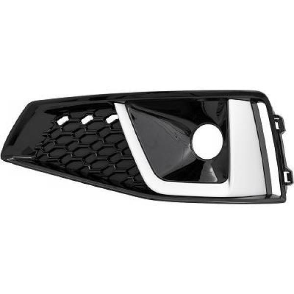 GRIGLIA PARAURTI AUDI SINISTRA A4, ACCESSORI ANTERIORE 18-20 CON STRISCIA