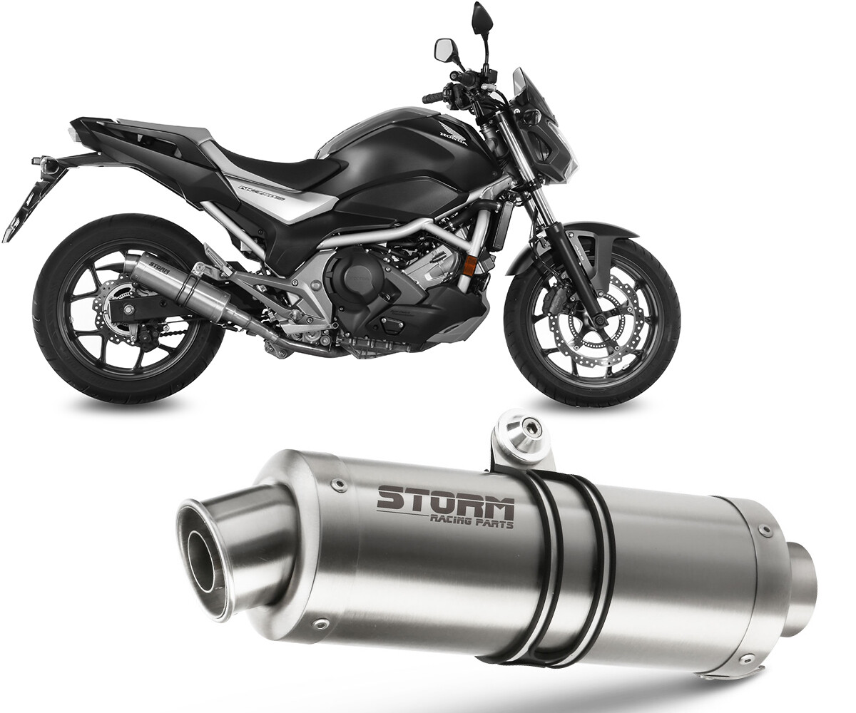 Terminale Scarico Storm by Mivv Gp acciaio per Honda Nc 750 S / X 2016 > 2023