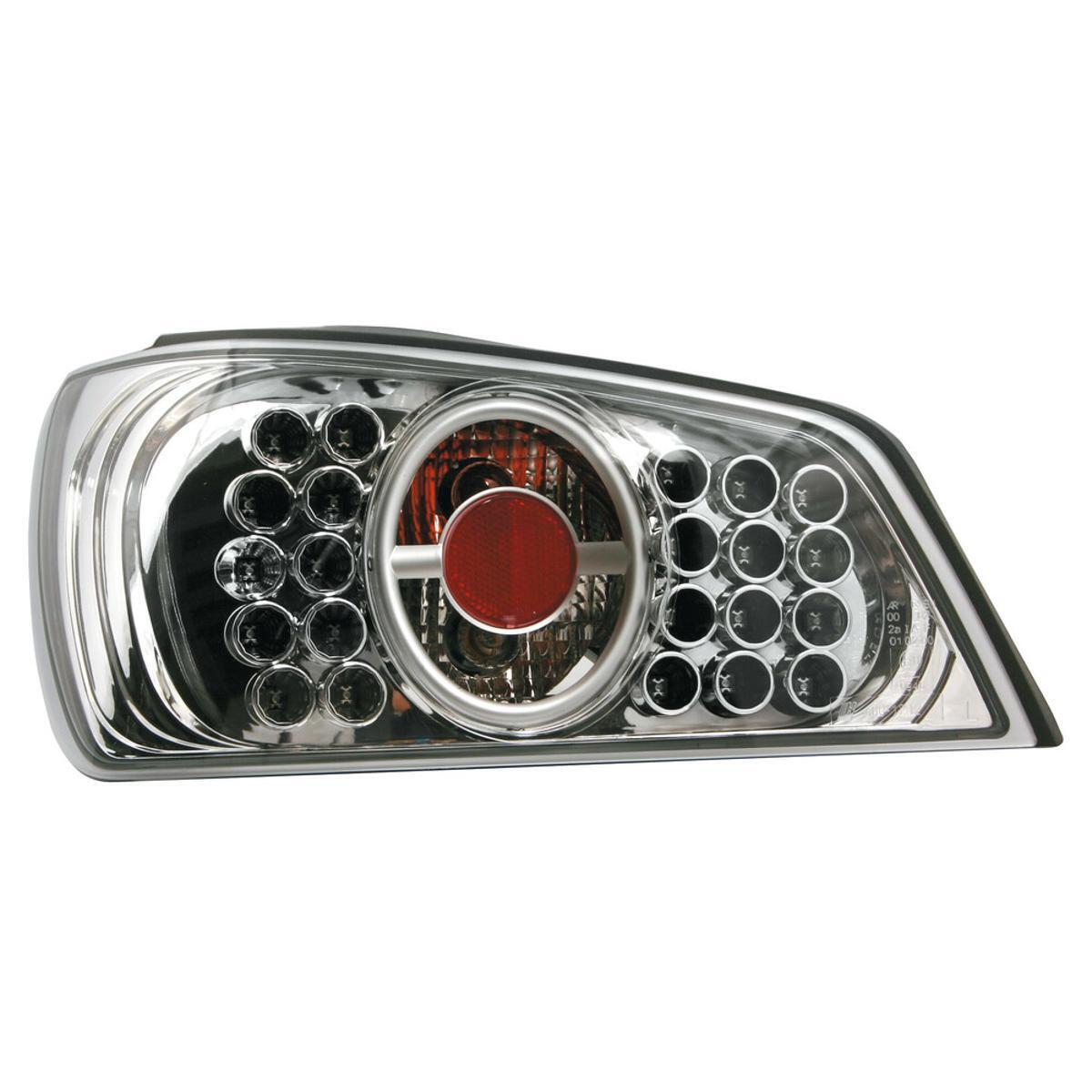 COPPIA FANALI FARI LUCI POSTERIORI LED -  per Peugeot 306 (5/93-7/01) - CROMO LE