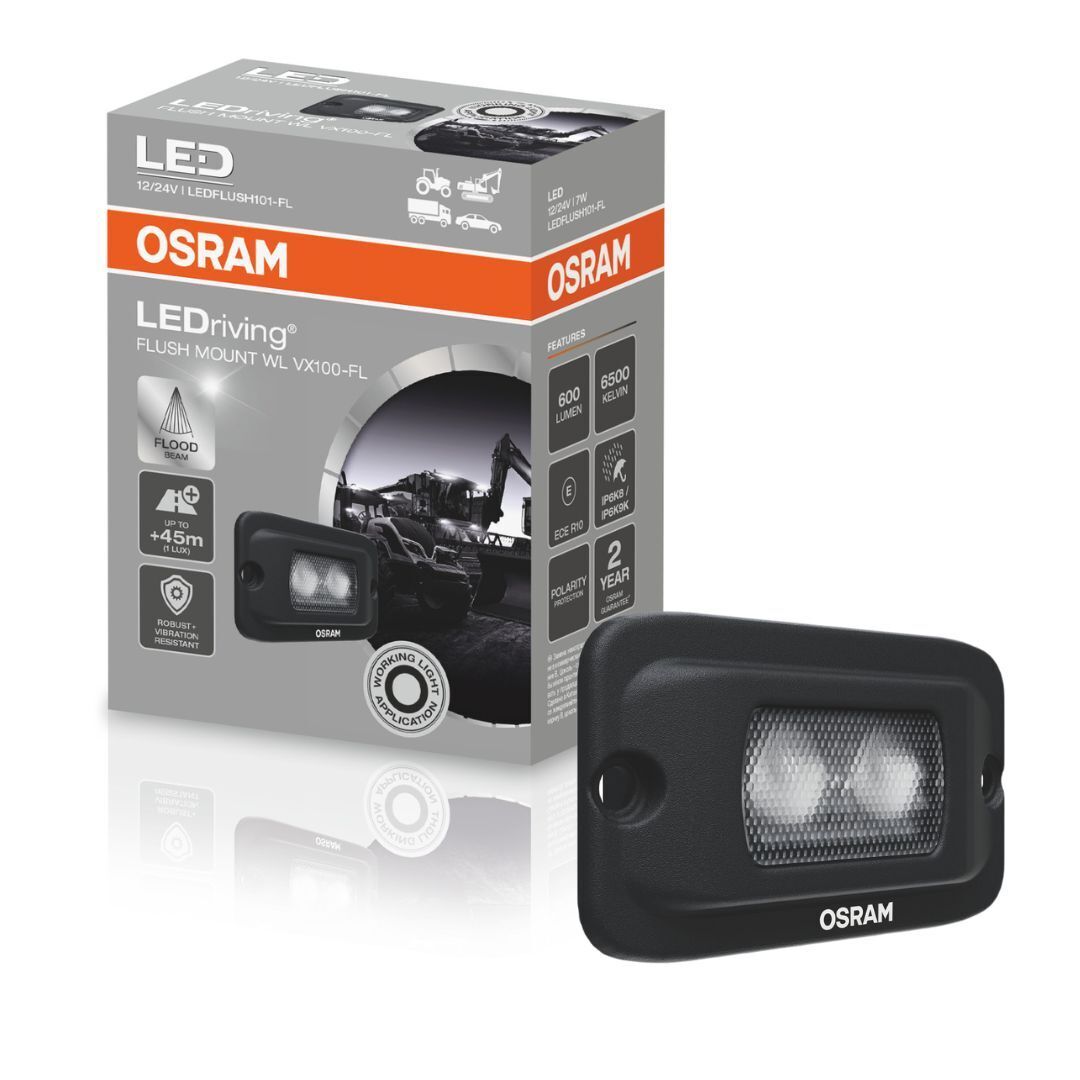 FANALINO INGOMBRO LED AD INCASSO VX100-FL PER CAMION TRATTORE ESCAVATORE RUSPA