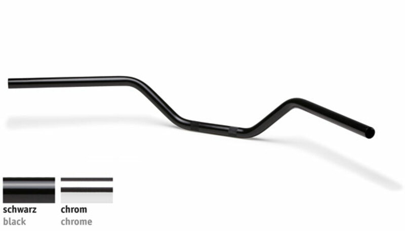 Manubrio Acciaio Flat Track l14, Cromato LSL 123l014cr per Moto Ricambi
