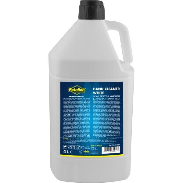 4 L Contenitore Putoline Hand Cleaner White Moto Motore Ricambi Ciclomotore