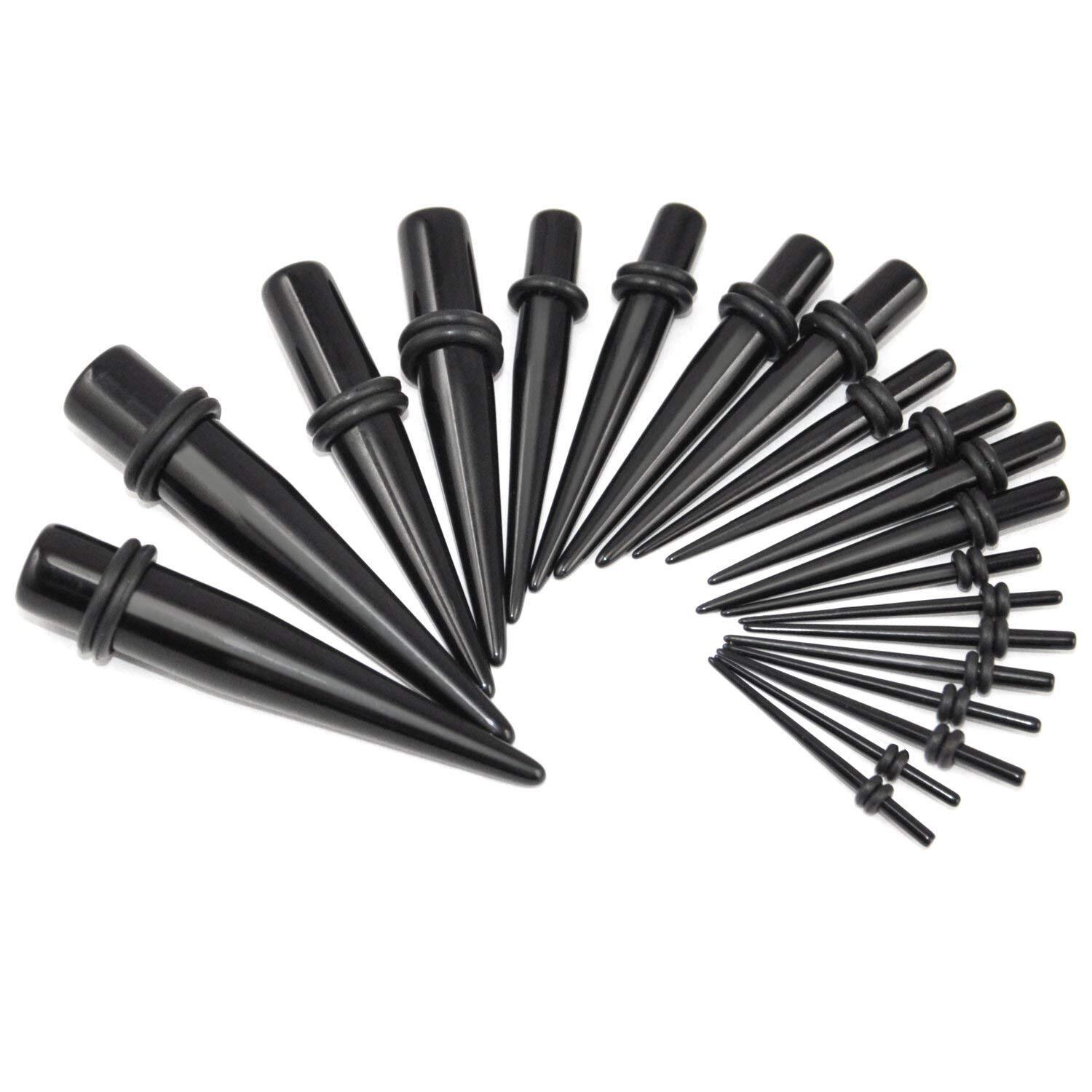 TRIXES Kit dilatatori per lobi orecchie Set di dilatatori a punta 20 pz da 13...