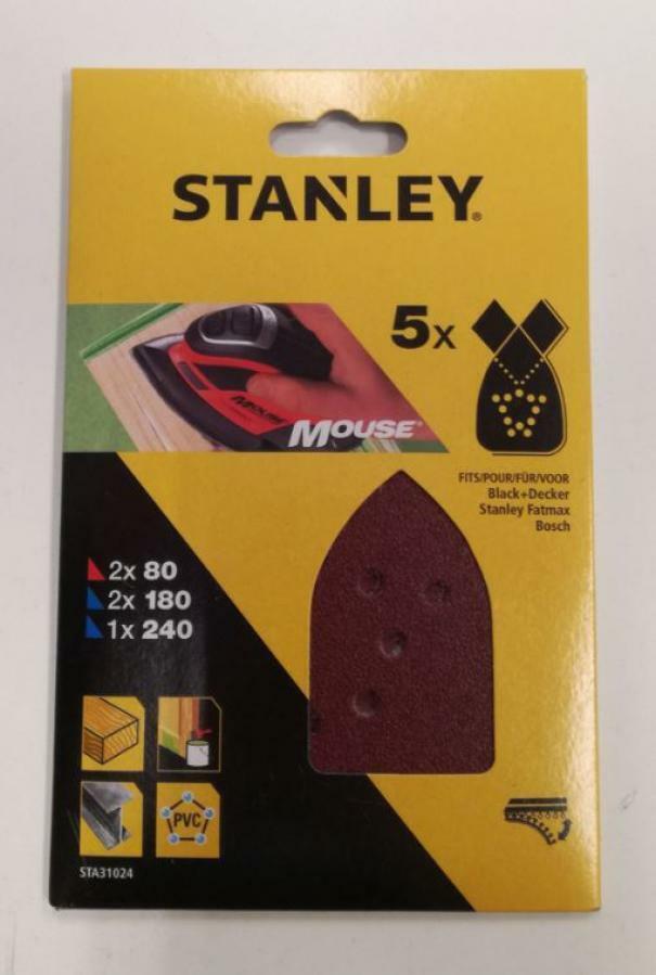 STANLEY 5 FOGLI VELCRO GRANE ASSORTITE STA31024-XJ
