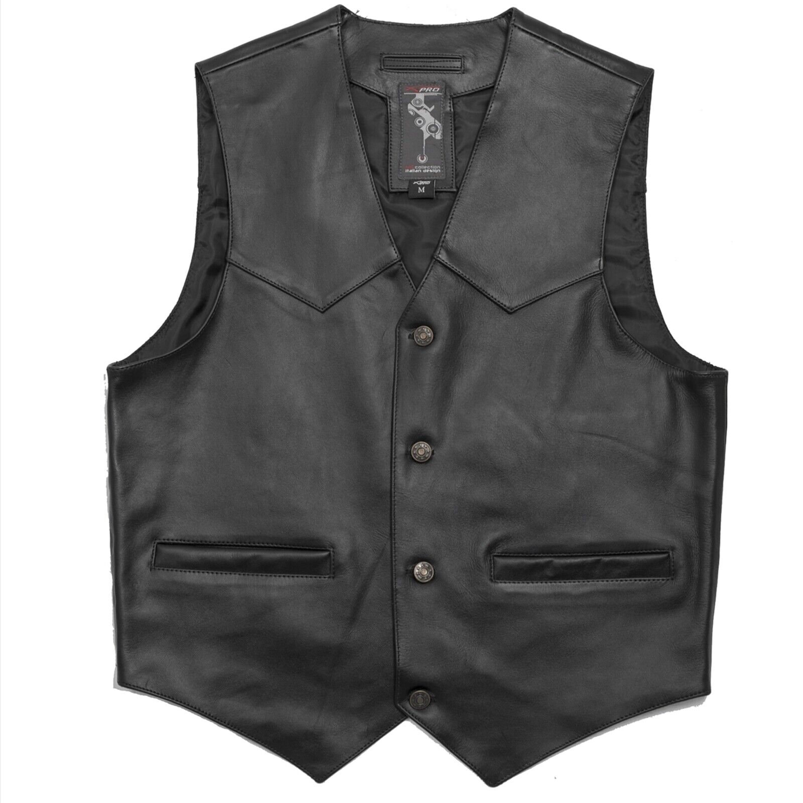 Vintage Vest Waistcoat Motorcycle Motorbike Jacket Biker Custom Cruiser  M