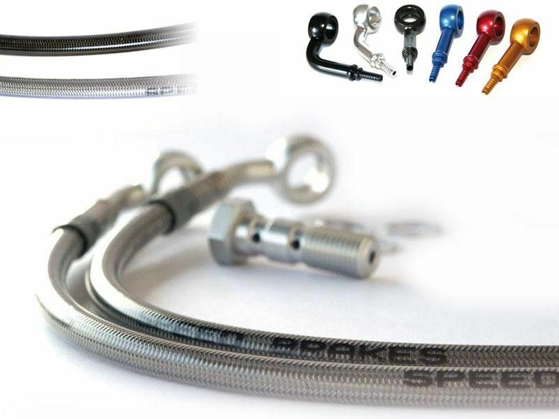 Durite Aviation SPEEDBRAKES inox/raccord rouge