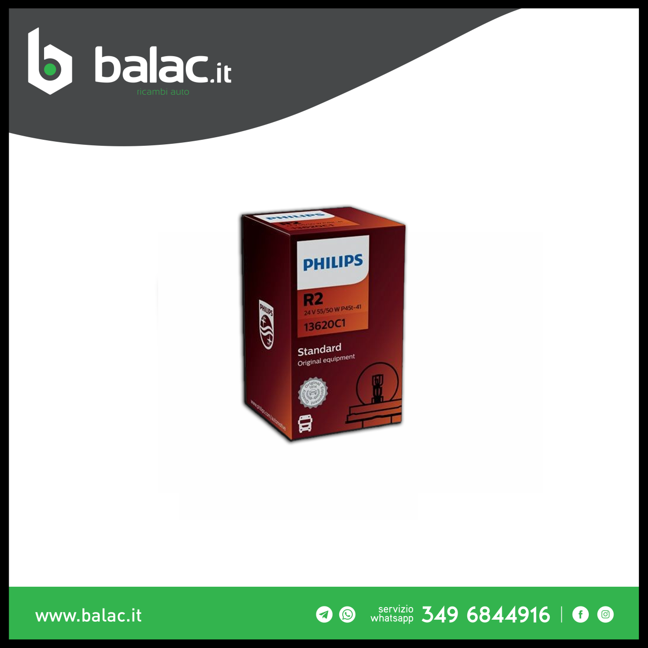 Philips  Lampadina di ricambio (R2) (10^)