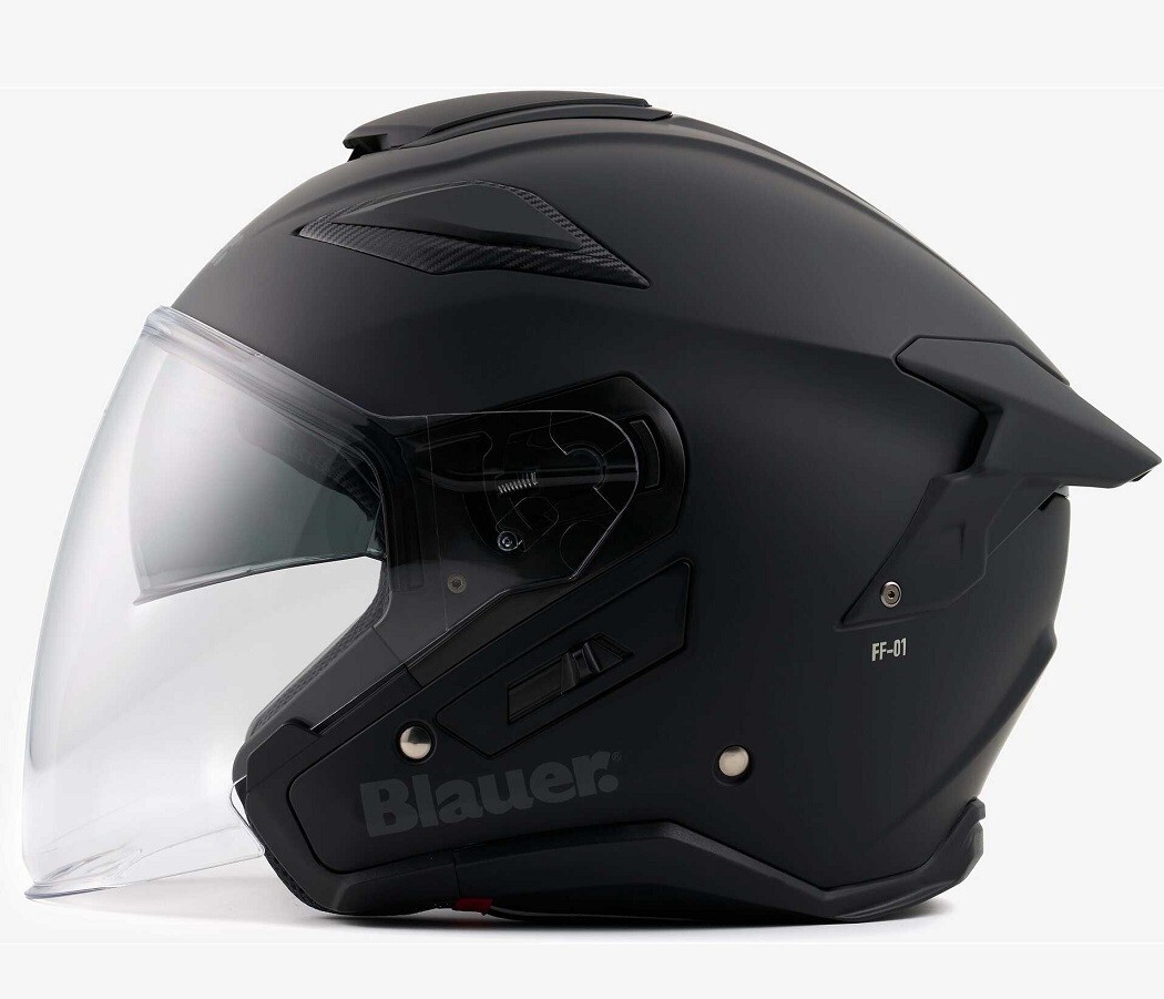 CASCO JET MOTO BLAUER HT JJ-01 NERO OPACO VISIERINO INTERNO SOLARE TG L