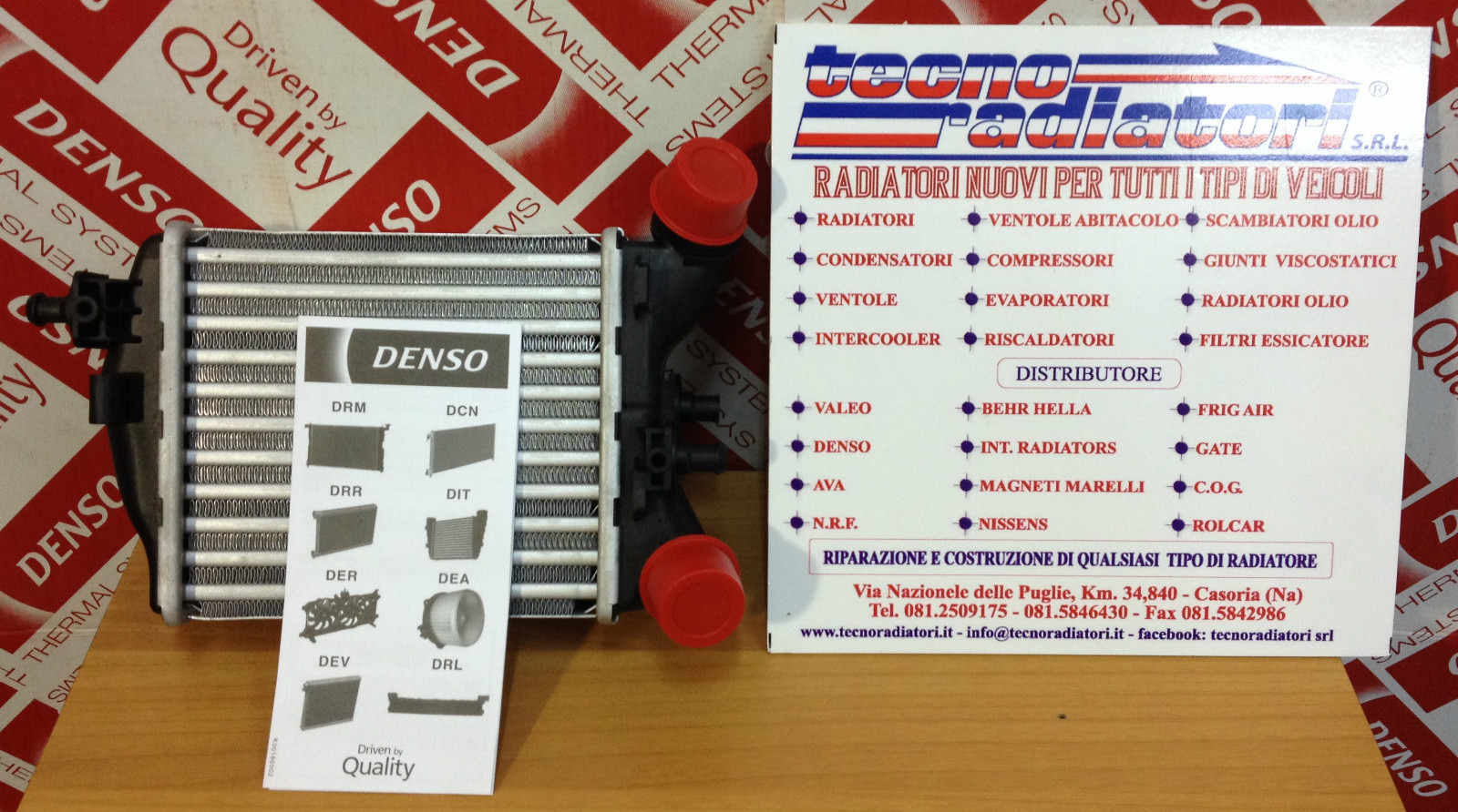 Intercooler Fiat 500 Abarth 1.4 Benzina 08-> Destro ORIGINALE DENSO