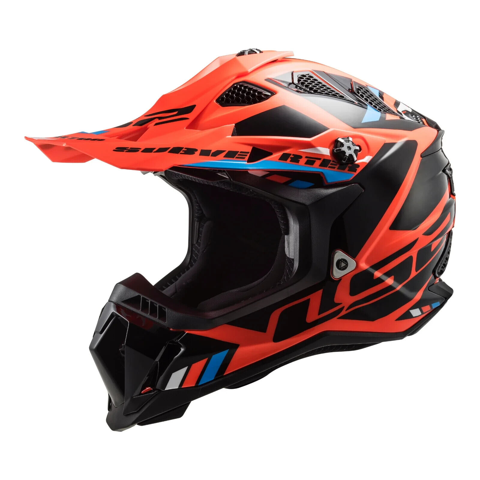 CASCO OFF ROAD CROSS LS2 MX700 SUBVERTER EVO II STOMP FLUO ORANGE BLACK MIS: M